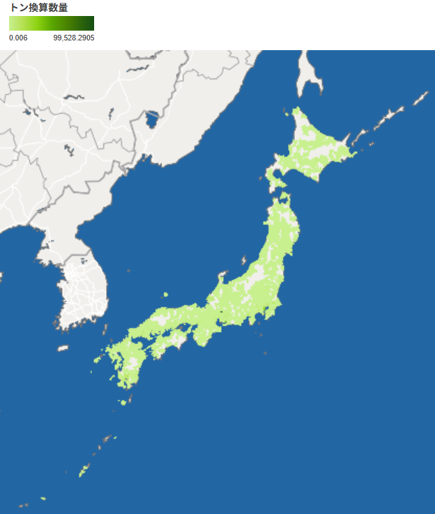 今月のピックアップ業種(運輸業、郵便業)の地図)