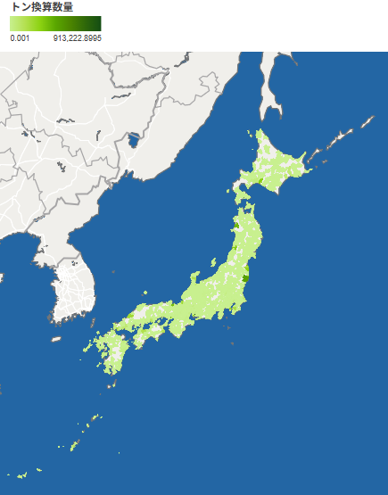 今月のピックアップ業種(電気・ガス・熱供給・水道業)の地図)
